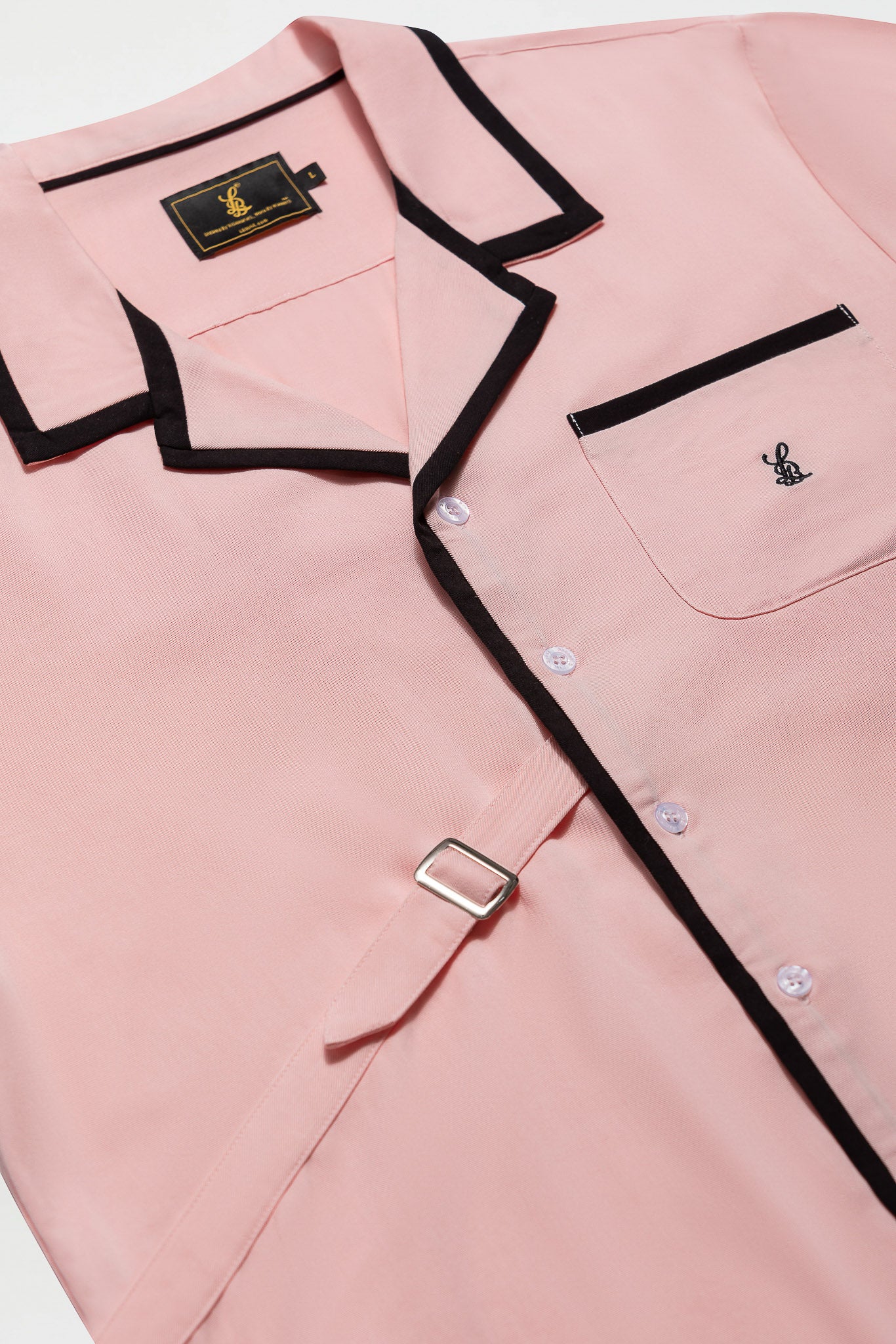 SIDE STRAP CONTRAST SHIRT – PINK