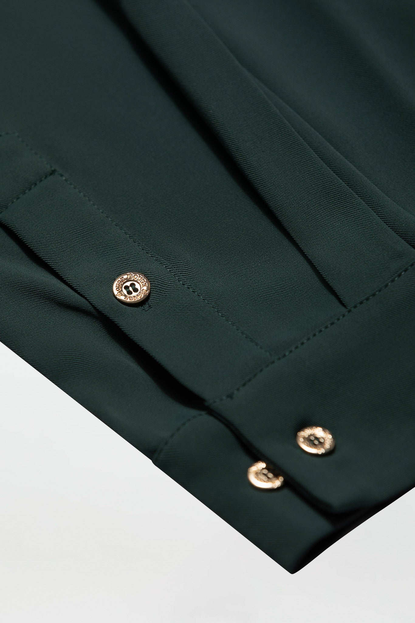 GRANDAD COLLAR SHIRT – DARK GREEN