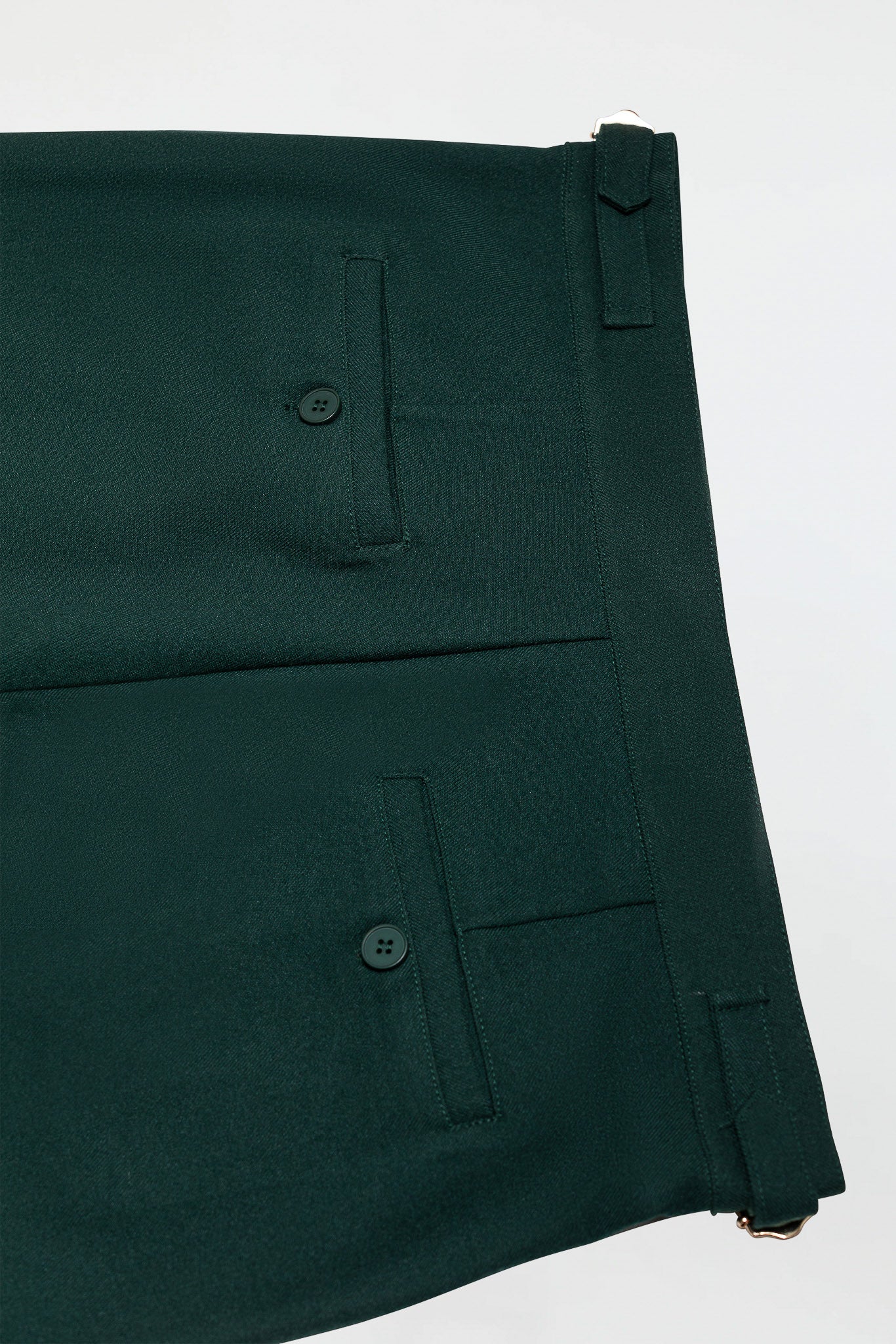 PLEATED PANTS – DARK GREEN