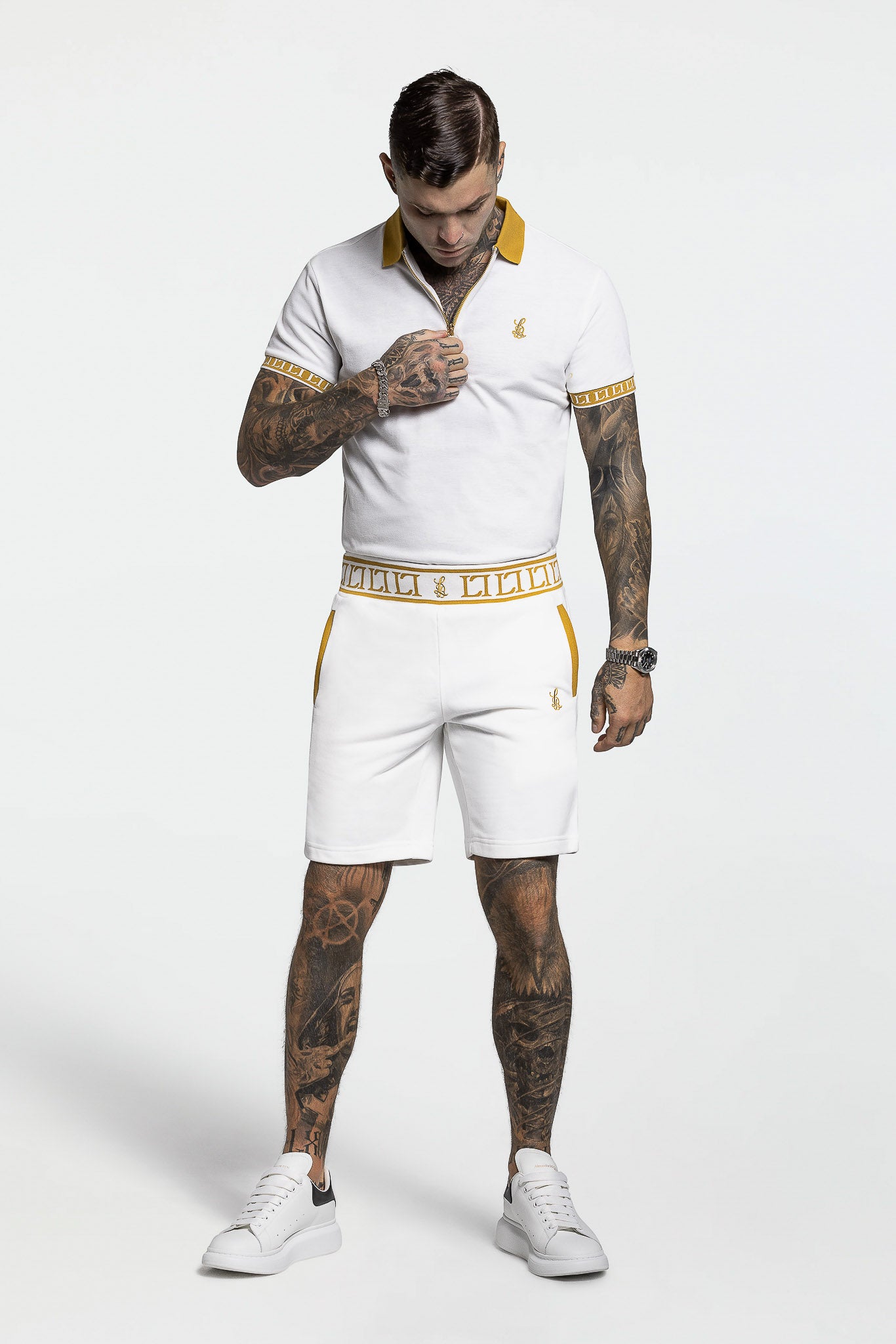 ZIP POLO SHIRT – OFF WHITE