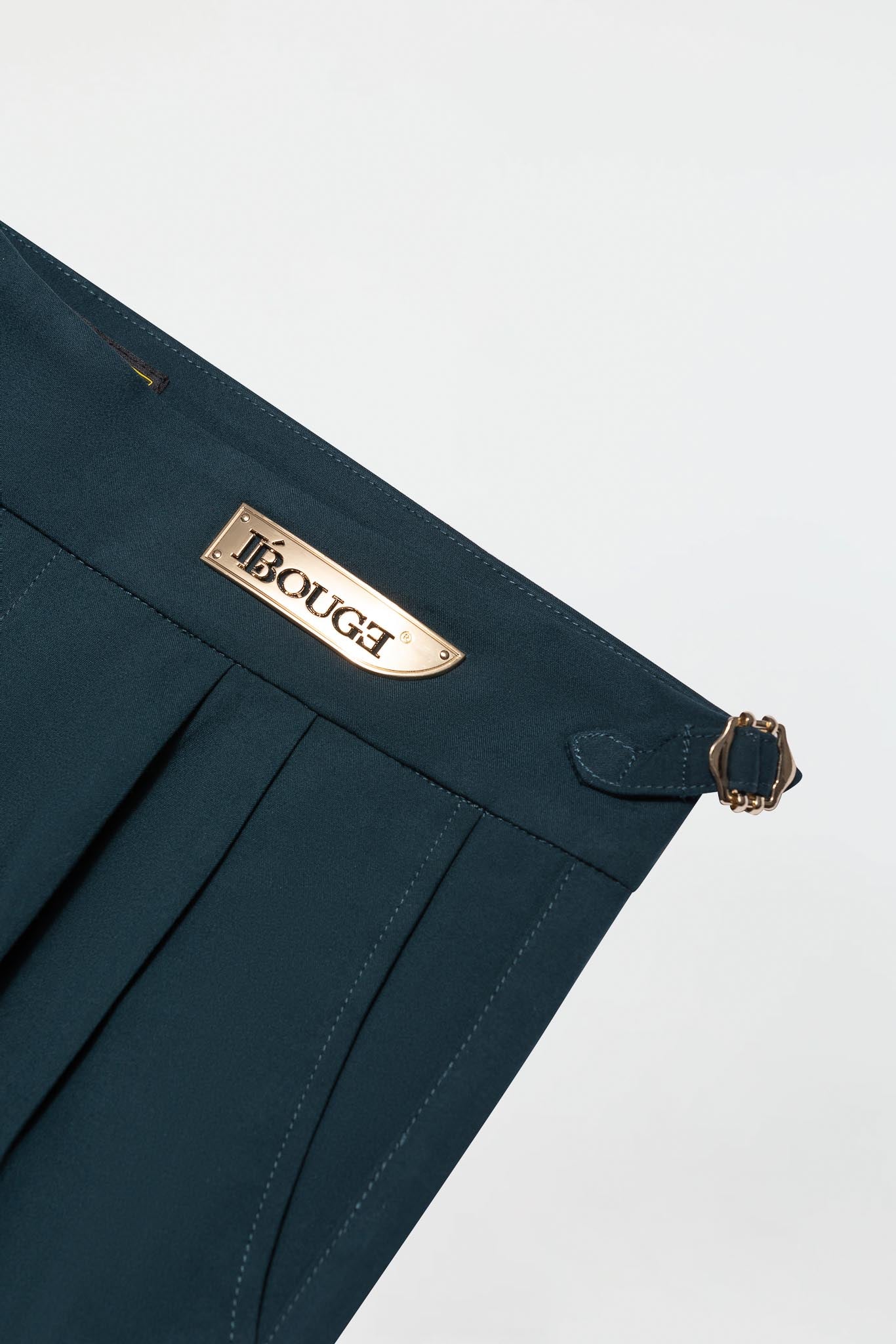 PLEATED PANTS – DARK TEAL
