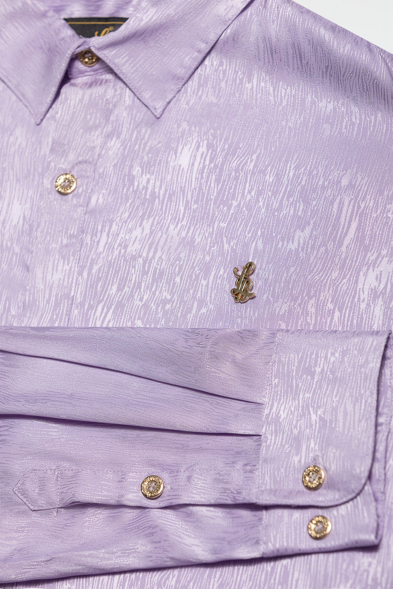 LONG SLEEVE JACQUARD SHIRT – LAVENDER