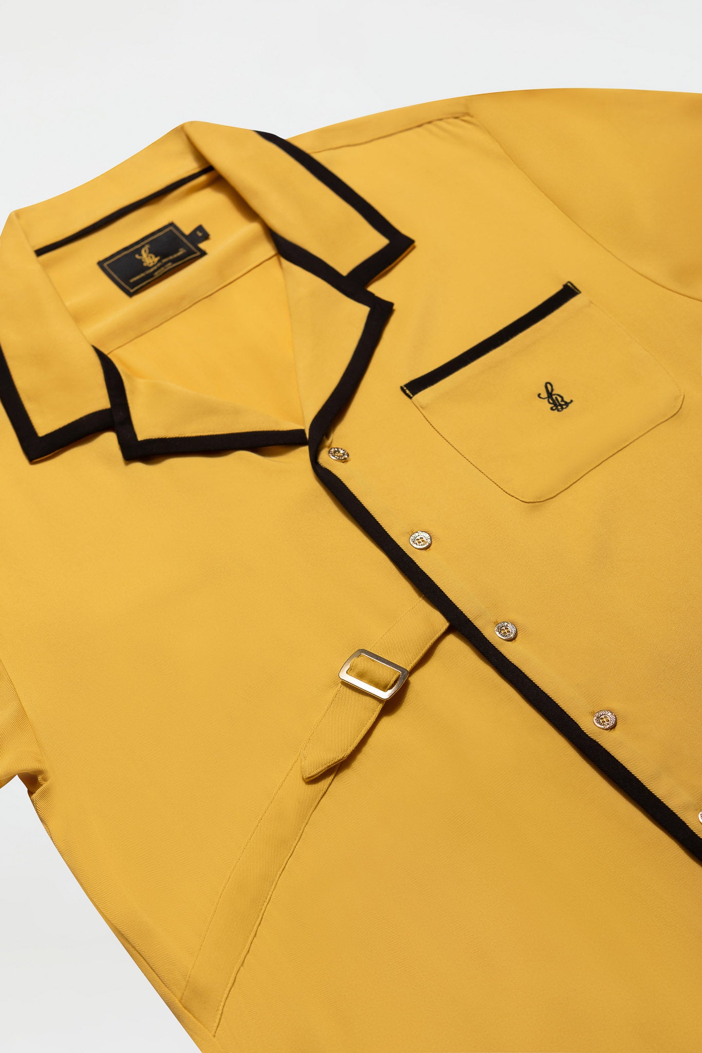 SIDE STRAP CONTRAST SHIRT – ROYAL YELLOW