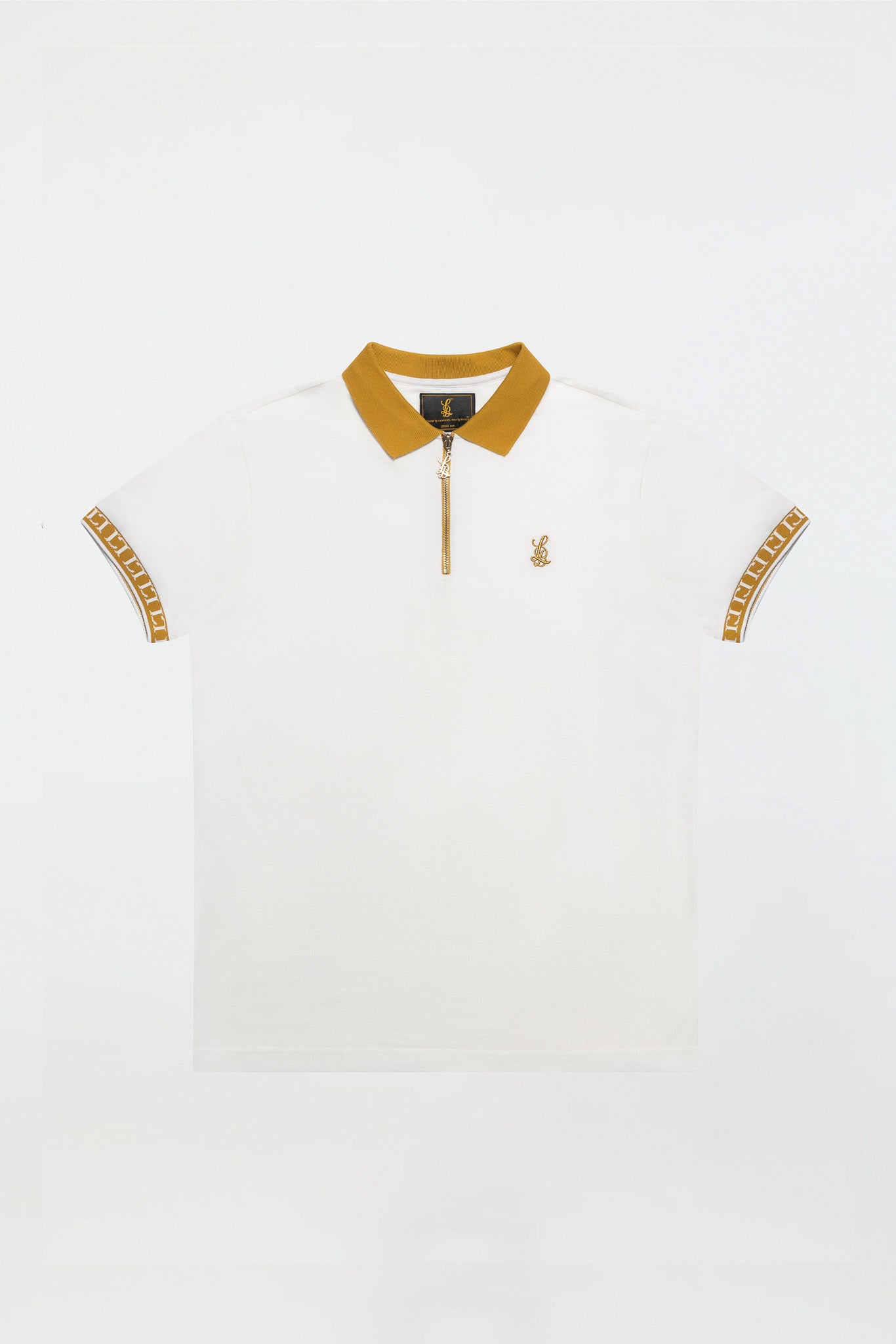 ZIP POLO SHIRT – OFF WHITE