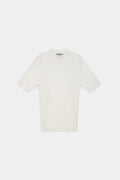 CORE RIBBED KNIT TEE - OFF WHITE