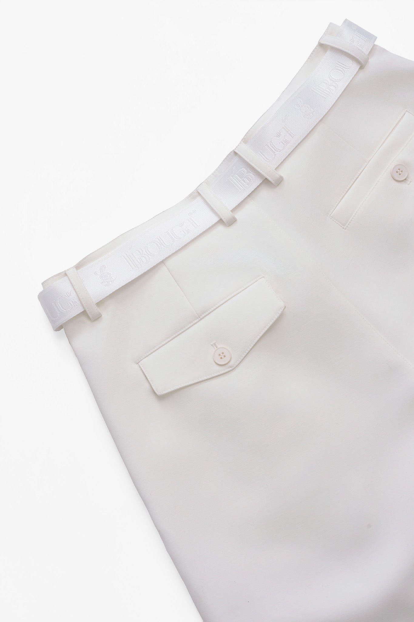 LEGACY PLEATED SHORTS - WHITE