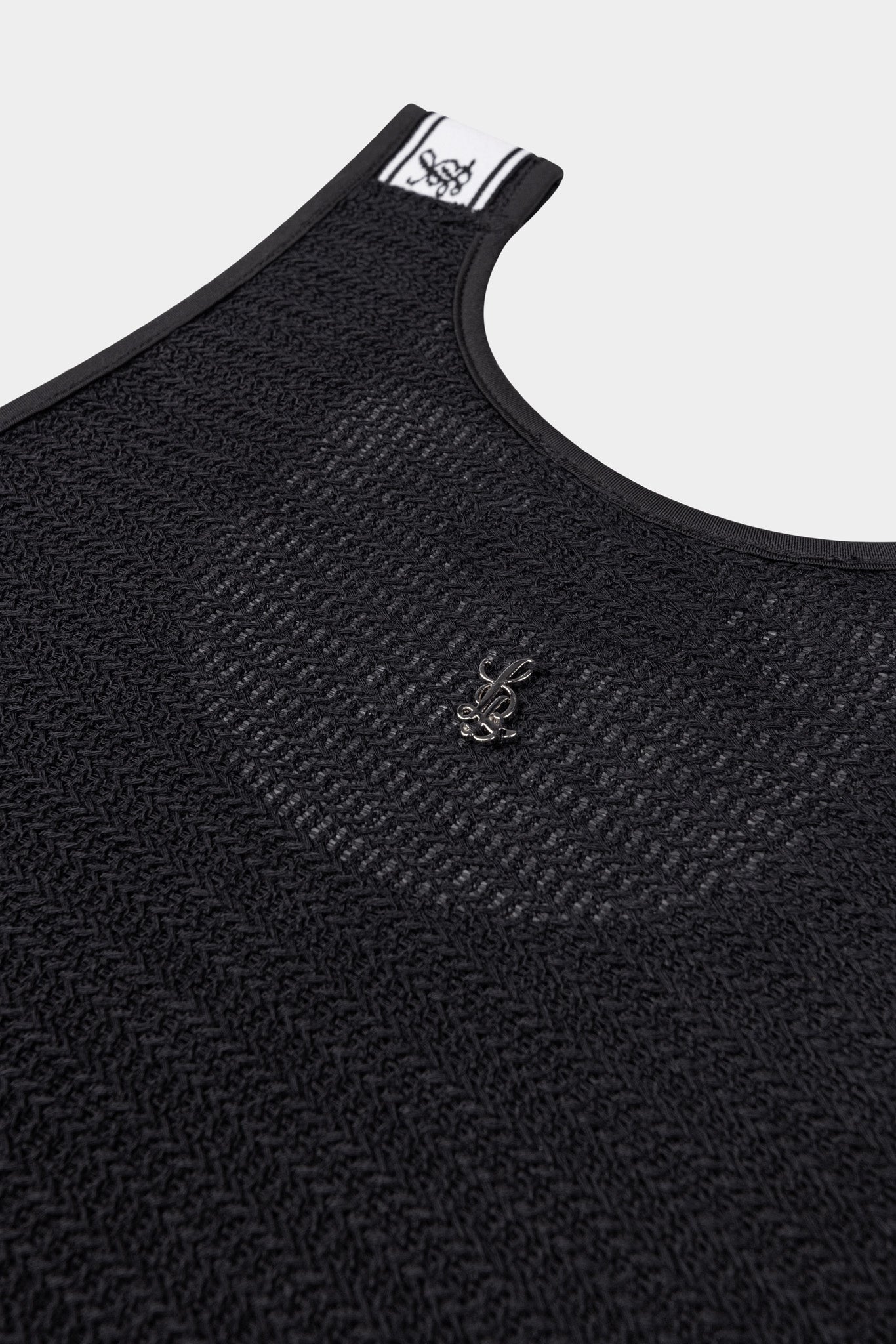 CELESTIAL CROCHET TANK - BLACK