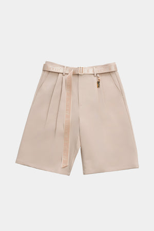 LEGACY PLEATED SHORTS - CREAM