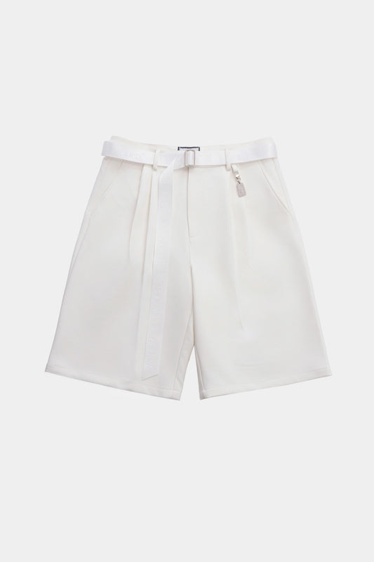 LEGACY PLEATED SHORTS - WHITE