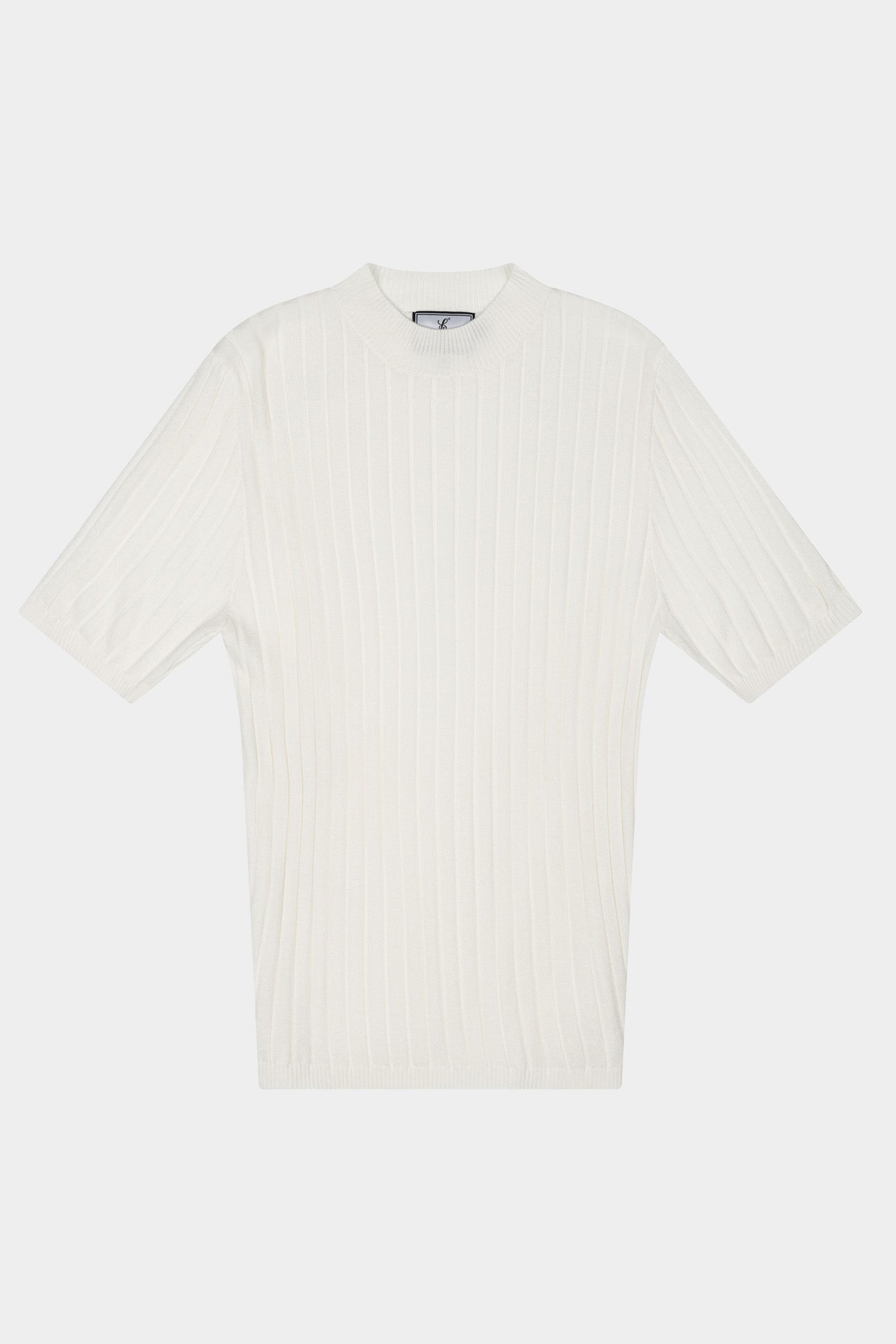 CORE RIBBED KNIT TEE - OFF WHITE