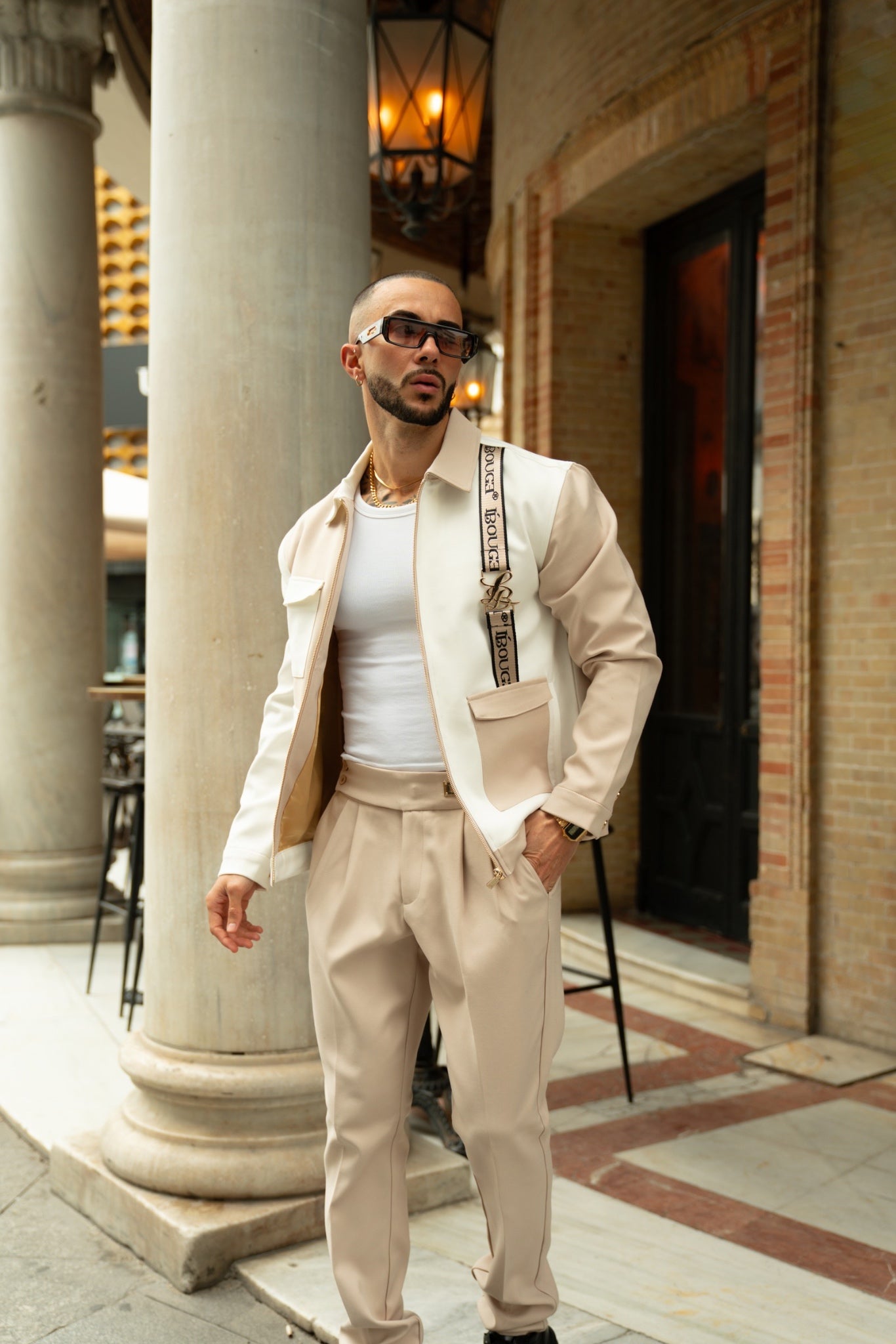 TWO TONE JACKET – CREAM / WHITE