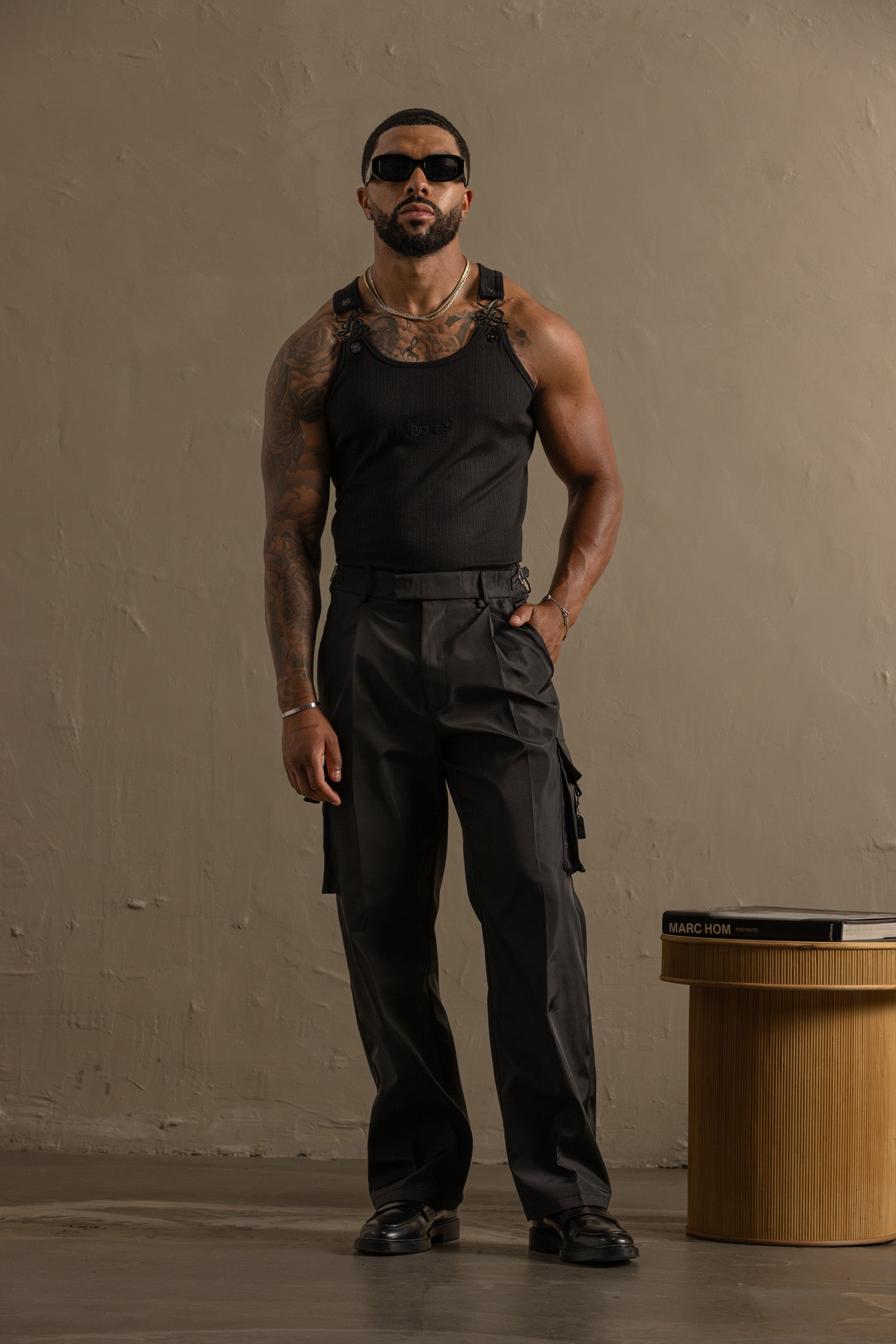 IMPERIAL SIGNATURE RIBBED TANK - BLACK