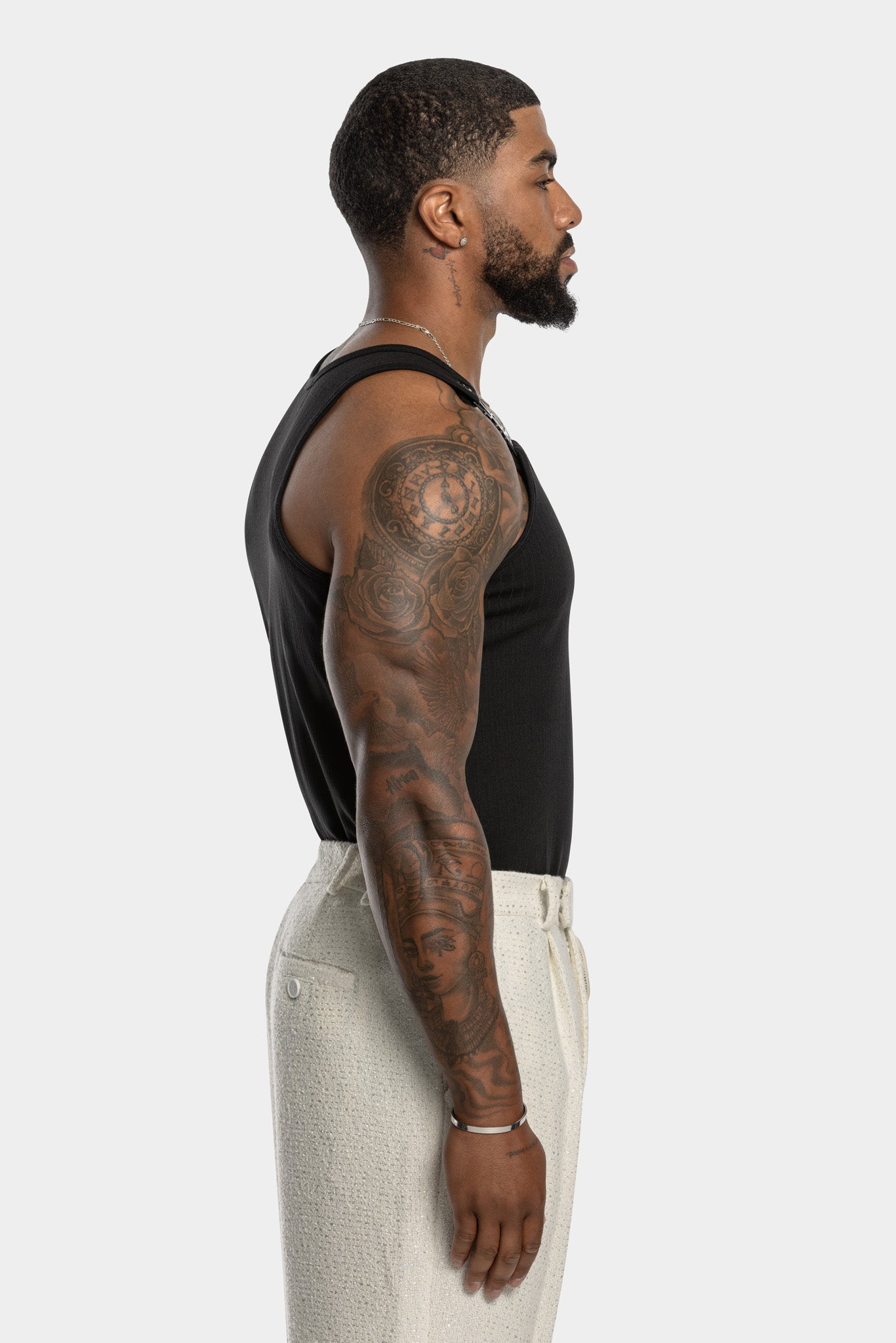 IMPERIAL SIGNATURE RIBBED TANK - BLACK