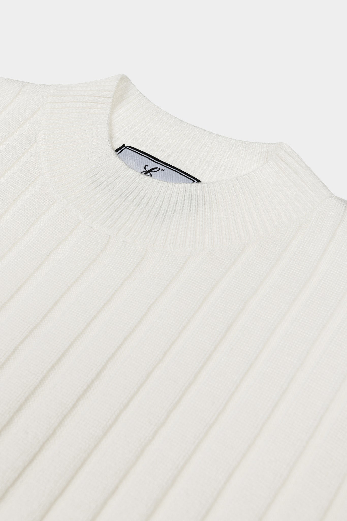 CORE RIBBED KNIT TEE - OFF WHITE