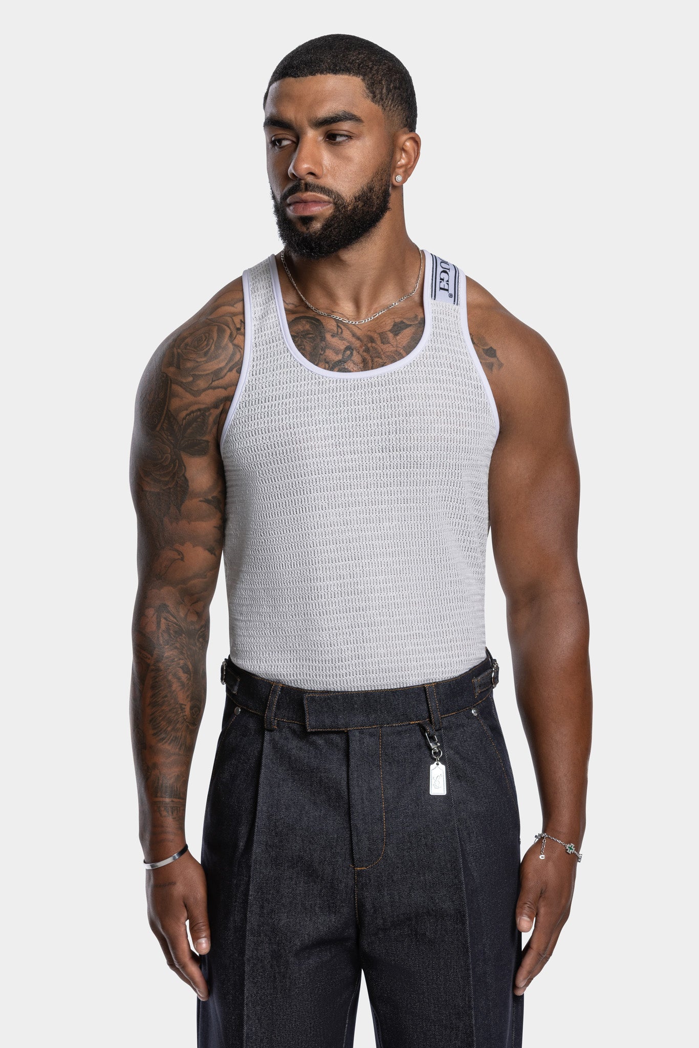 CELESTIAL CROCHET TANK - WHITE
