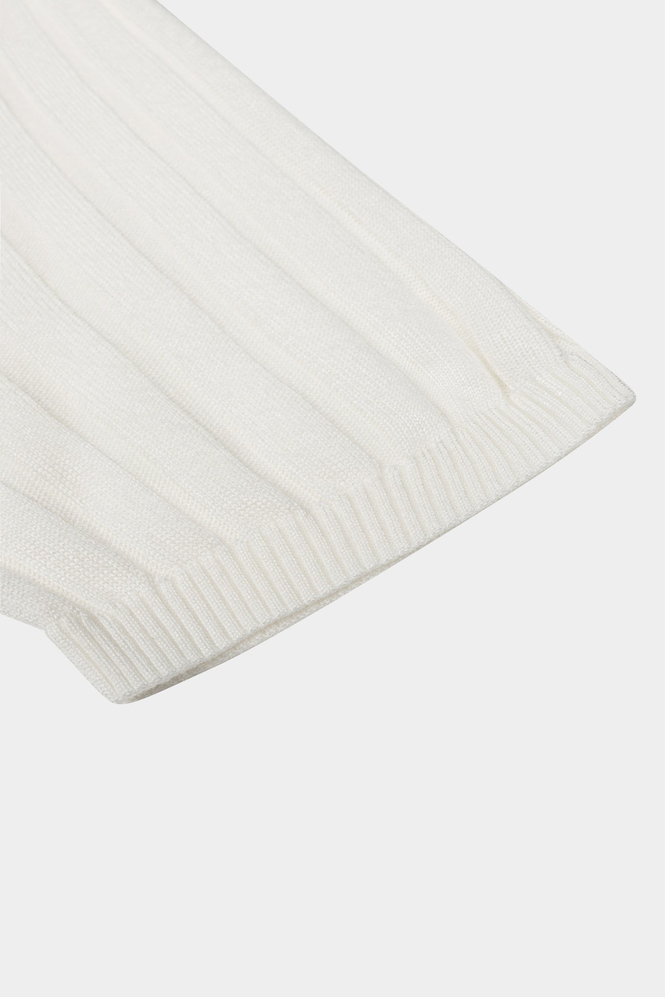 CORE RIBBED KNIT TEE - OFF WHITE