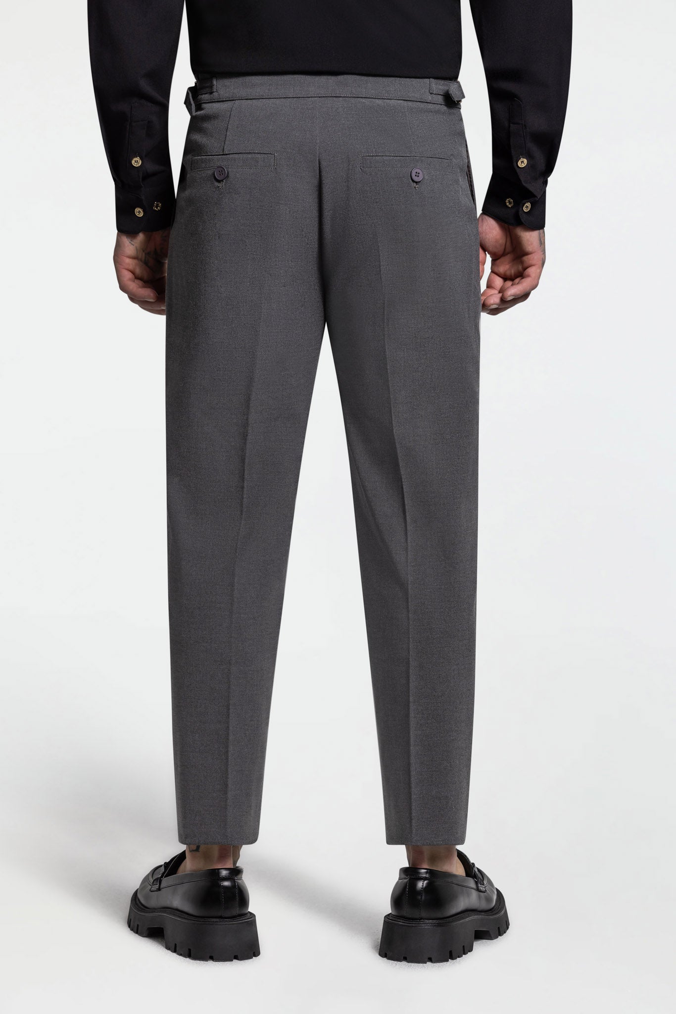 PLEATED PANTS – CHARCOAL