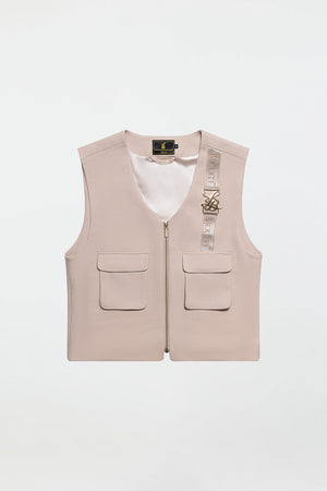 LEGACY CROPPED VEST - CREAM
