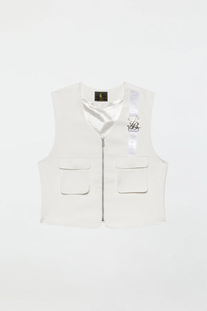 LEGACY CROPPED VEST - WHITE
