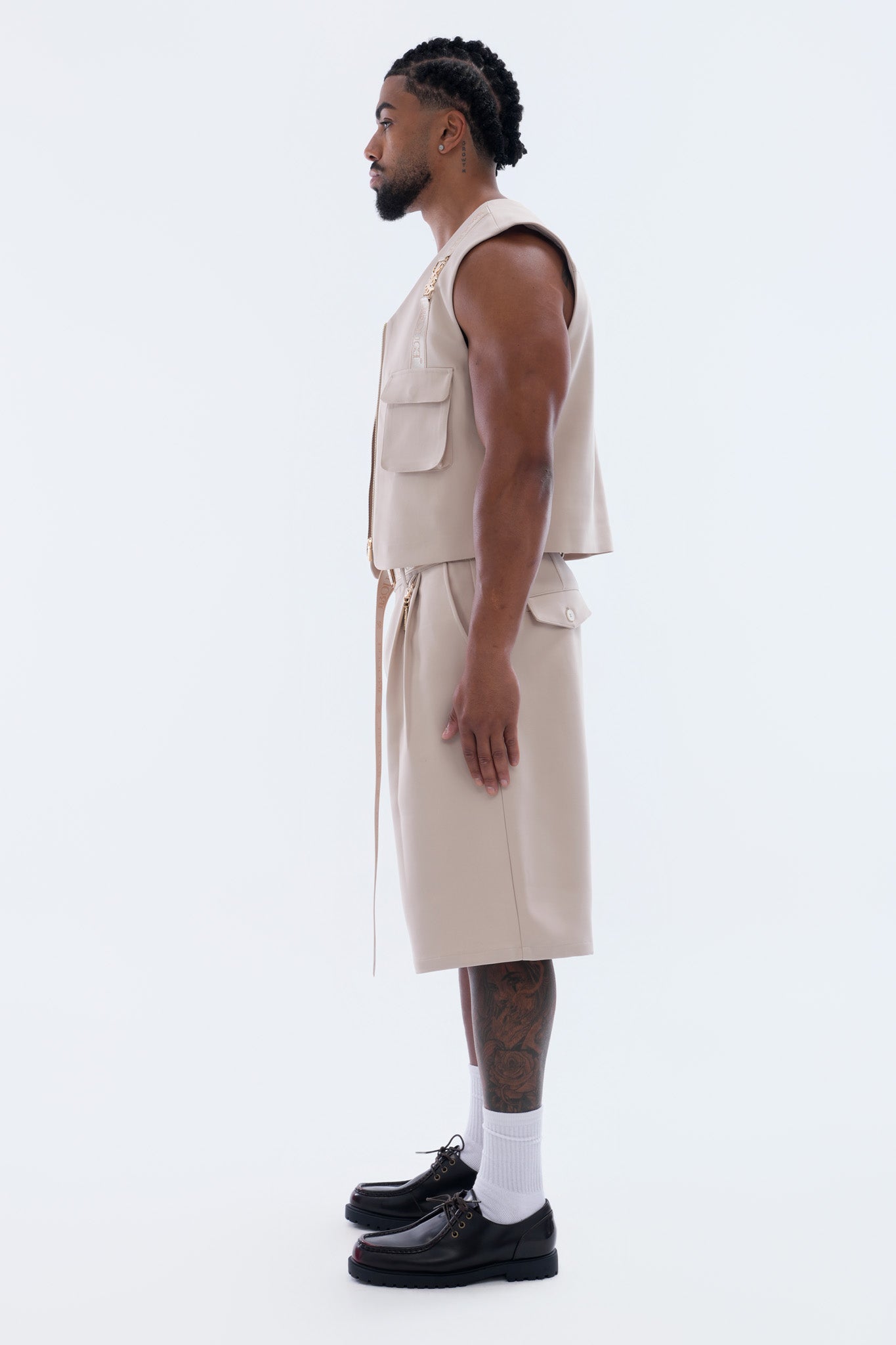 LEGACY CROPPED VEST - CREAM