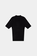 CORE RIBBED KNIT TEE - BLACK