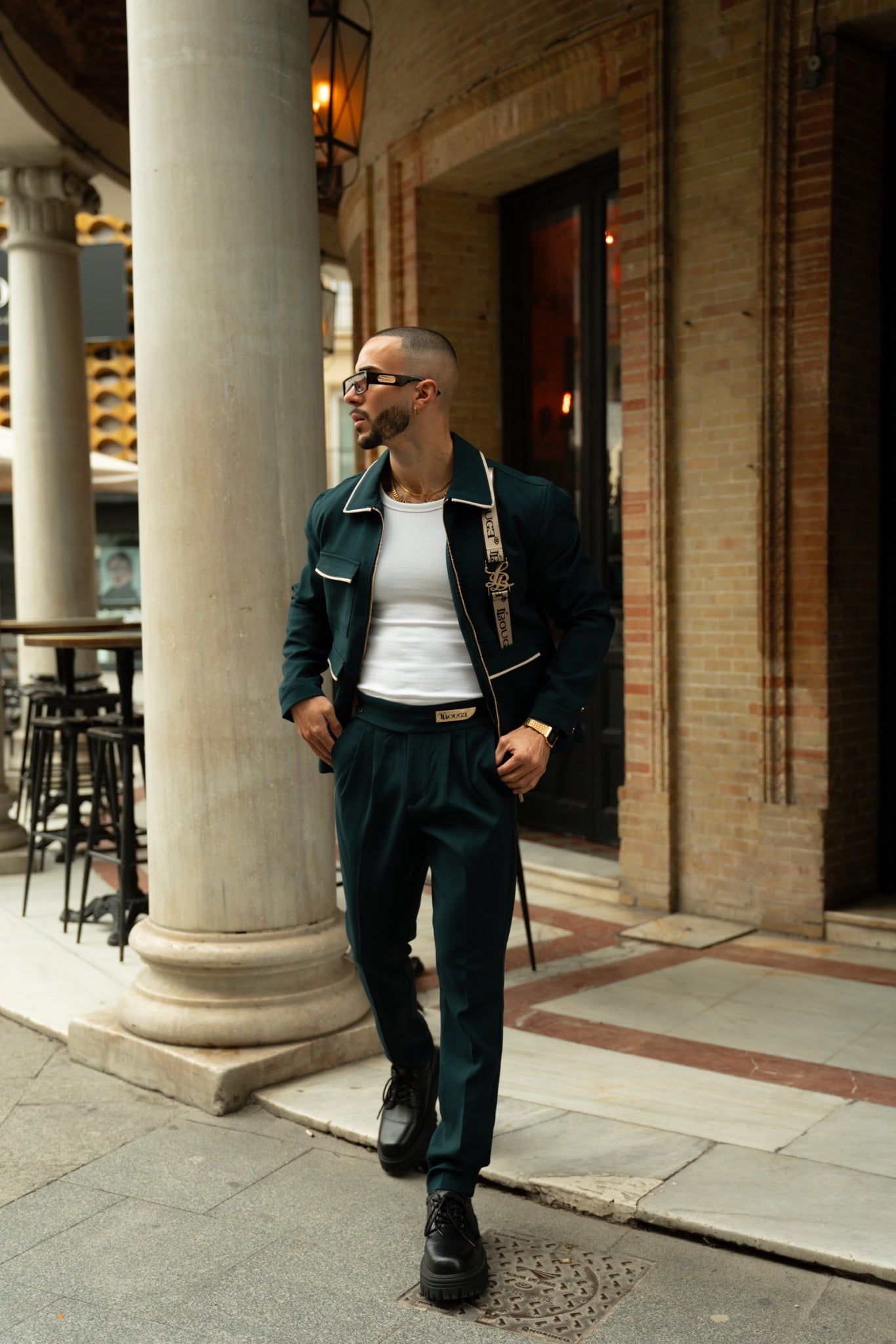 CONTRAST JACKET- DARK TEAL