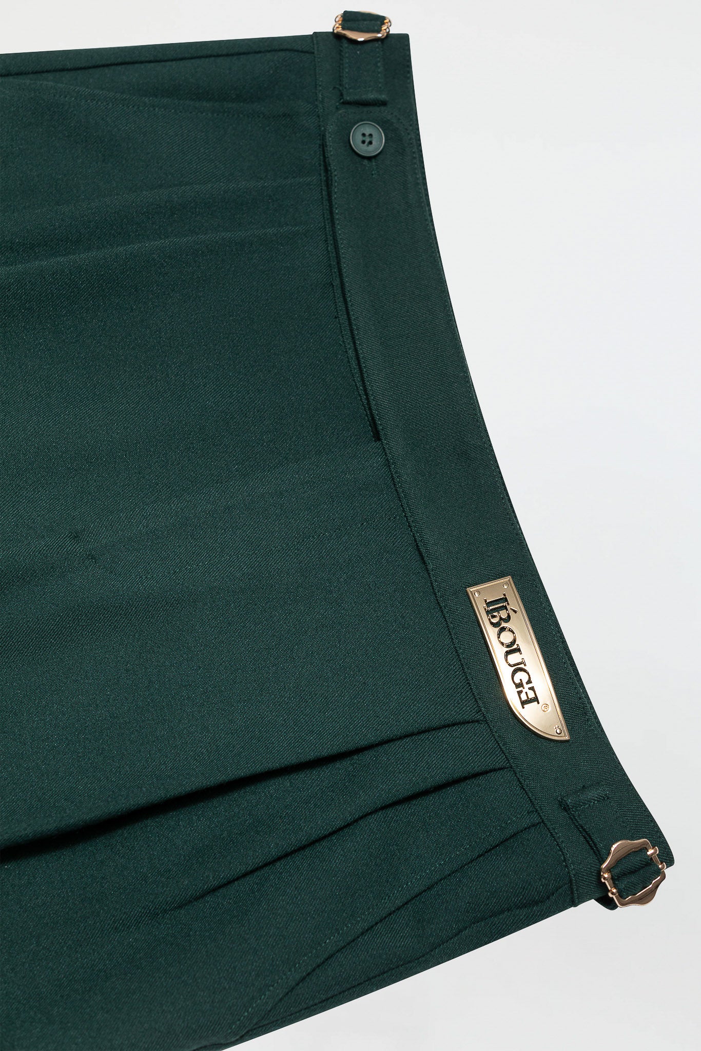 PLEATED PANTS – DARK GREEN