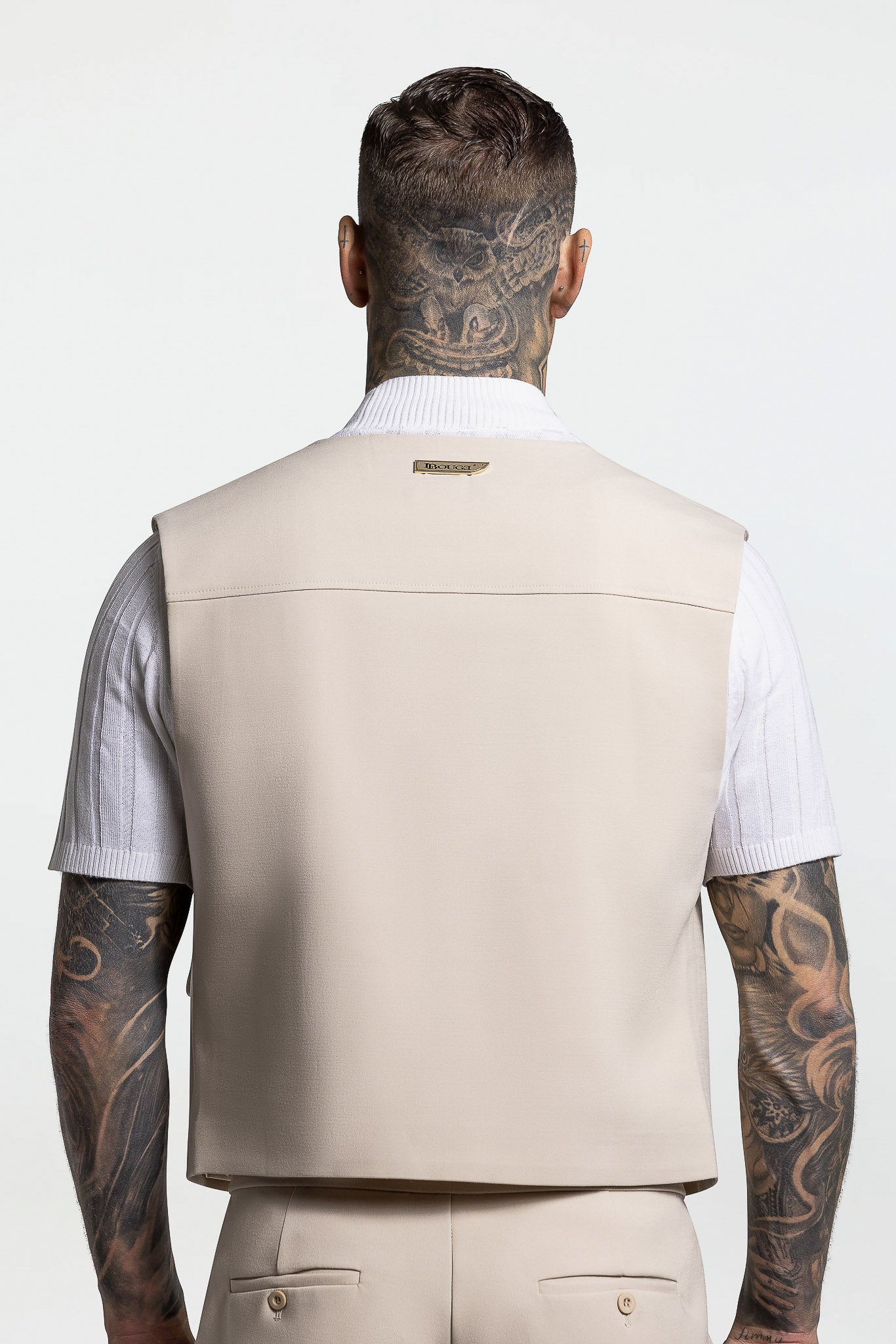 CROPPED VEST - CREAM