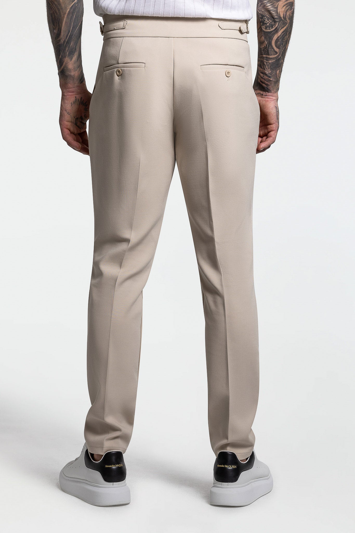 PLEATED PANTS - CREAM