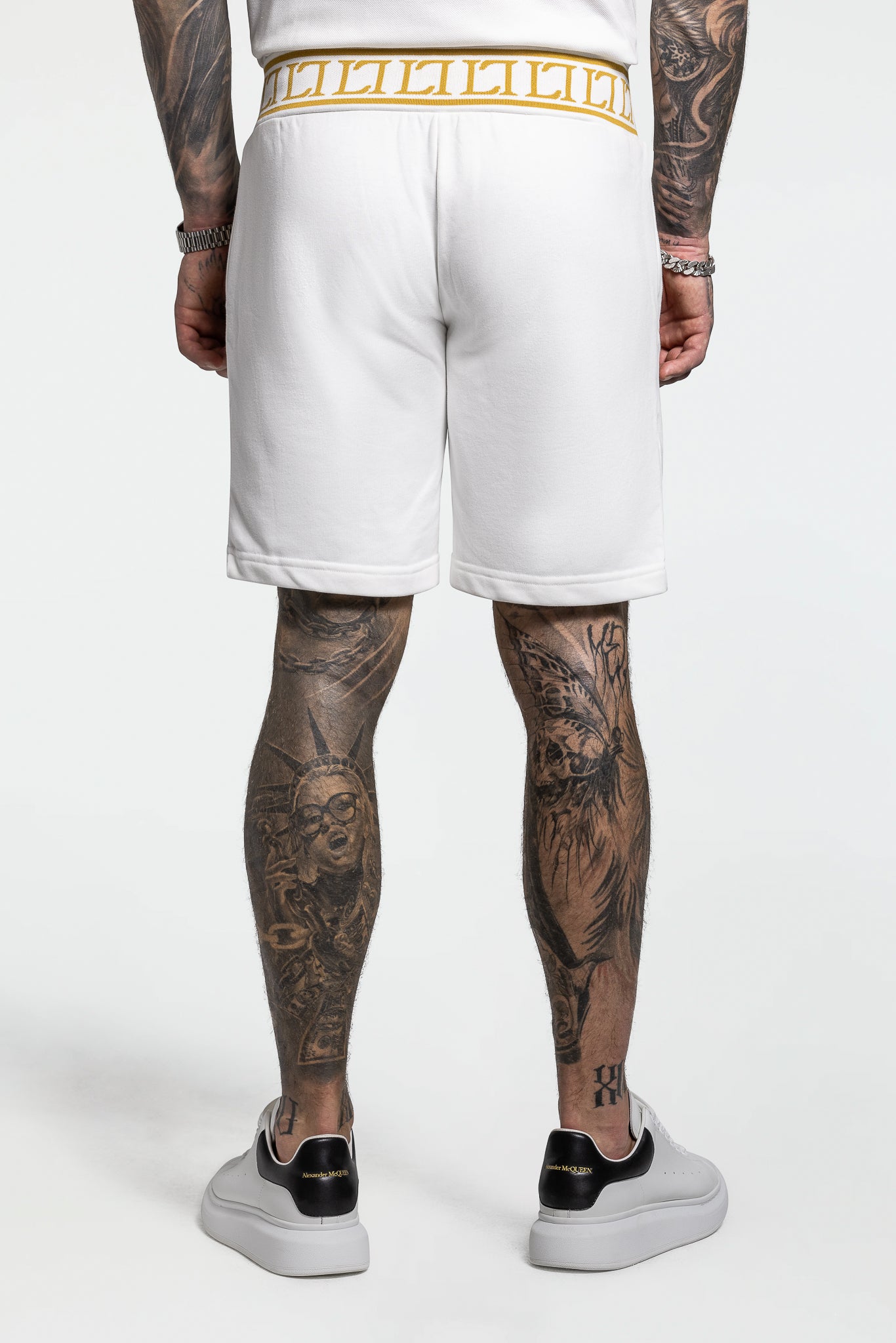 STRETCH COTTON SHORTS – OFF WHITE