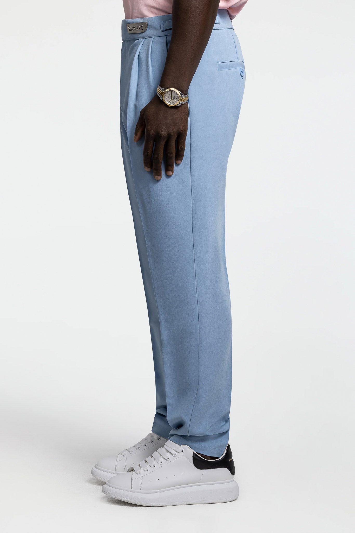 PLEATED PANTS – SKY BLUE