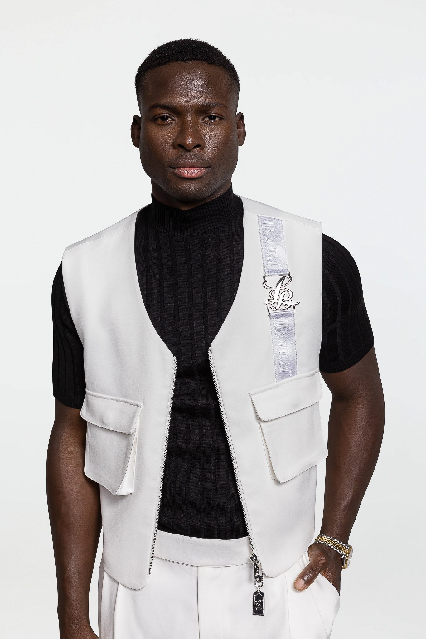 CROPPED VEST - WHITE