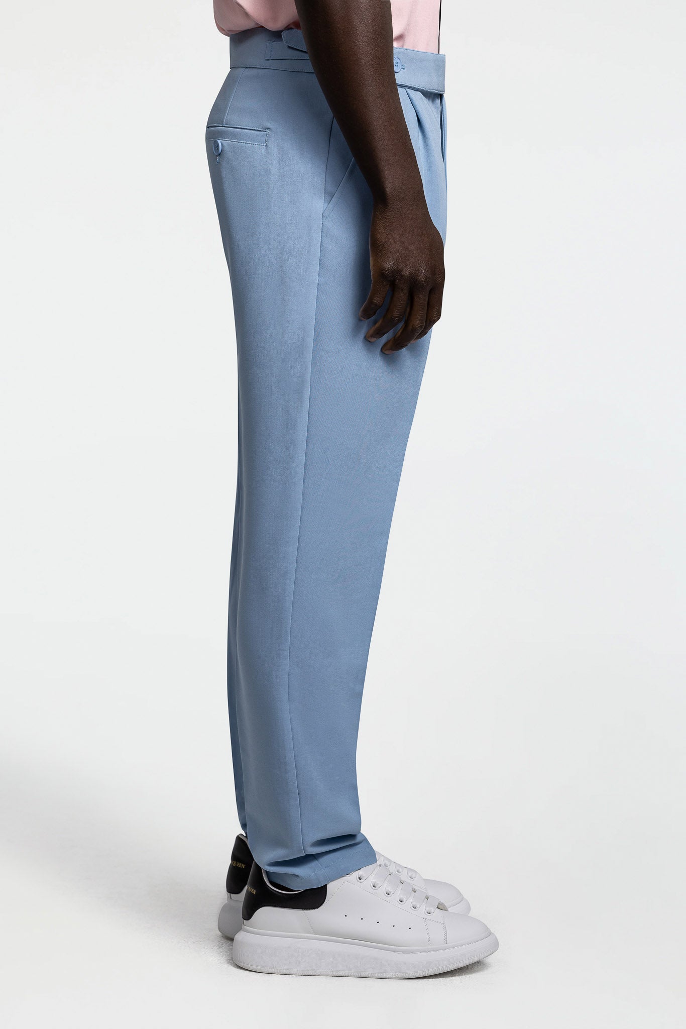 PLEATED PANTS – SKY BLUE