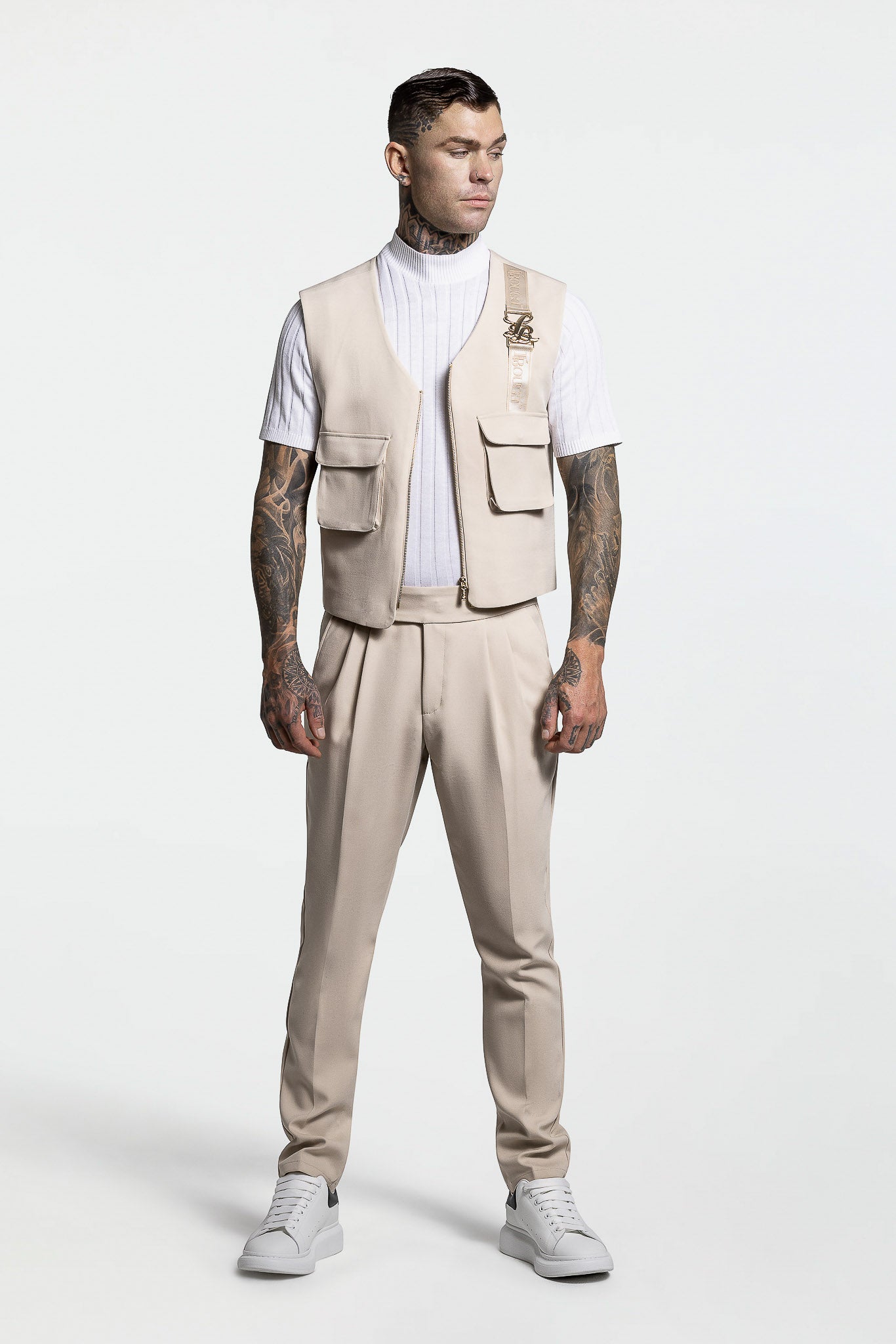 CROPPED VEST - CREAM