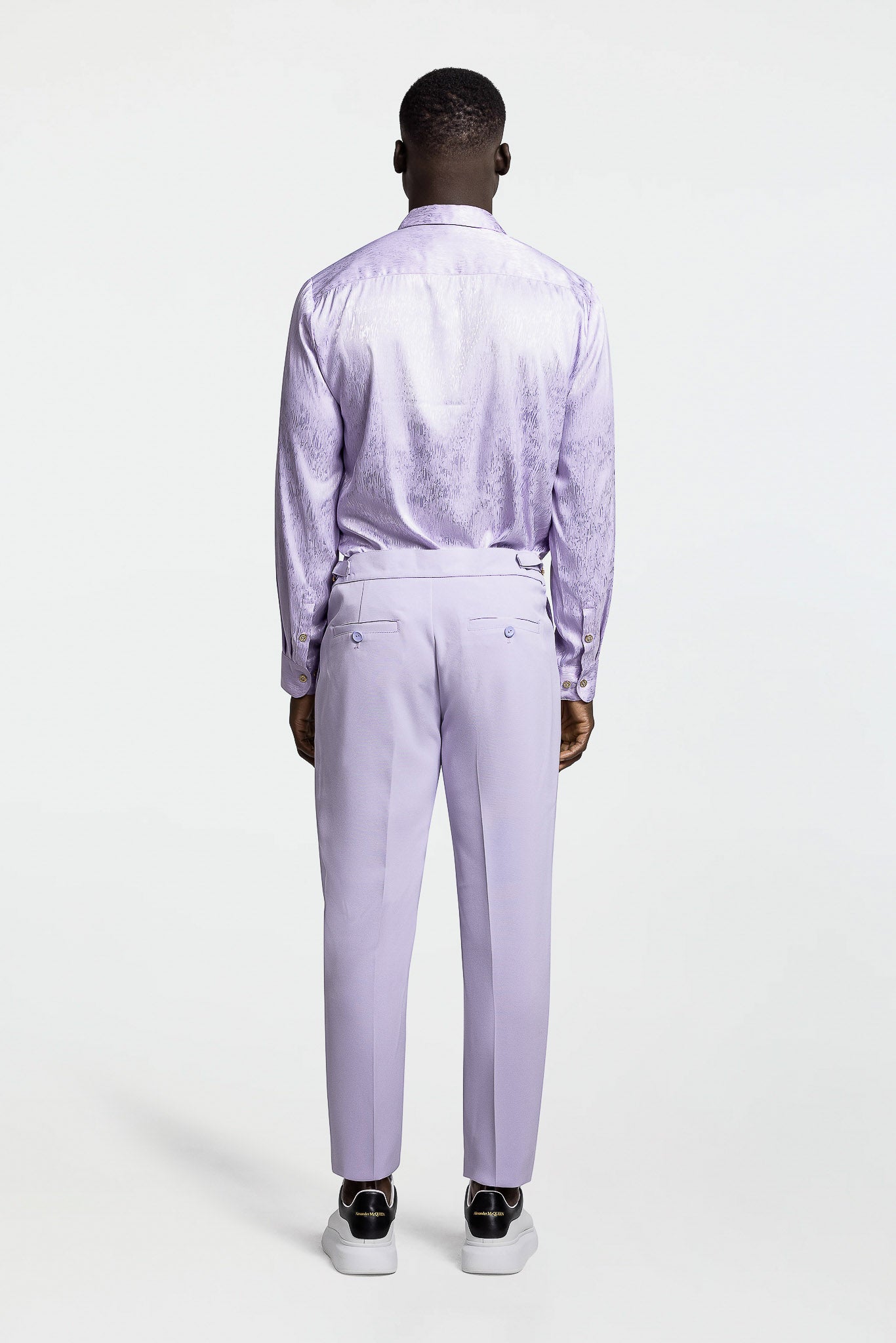 LONG SLEEVE JACQUARD SHIRT – LAVENDER