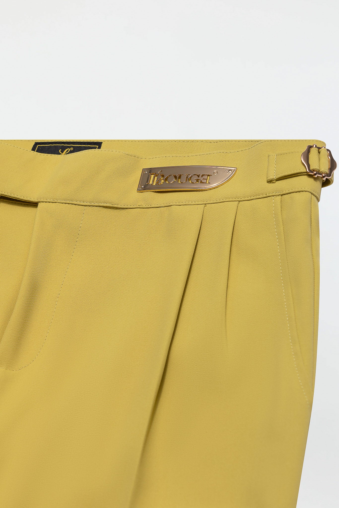 PLEATED PANTS – CHARTREUSE