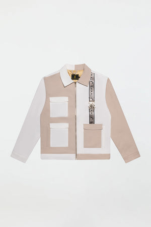TWO TONE JACKET – CREAM / WHITE