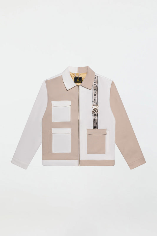 TWO TONE JACKET – CREAM / WHITE