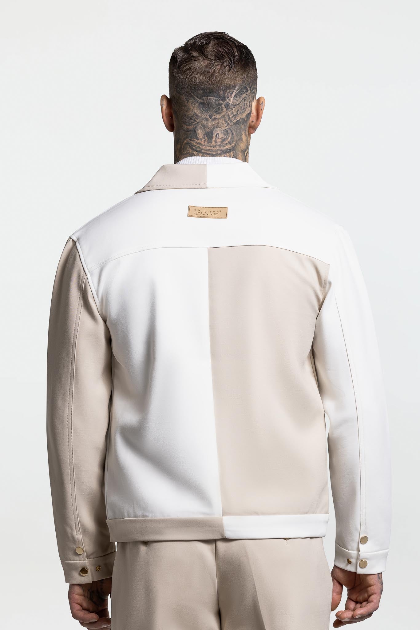 TWO TONE JACKET – CREAM / WHITE