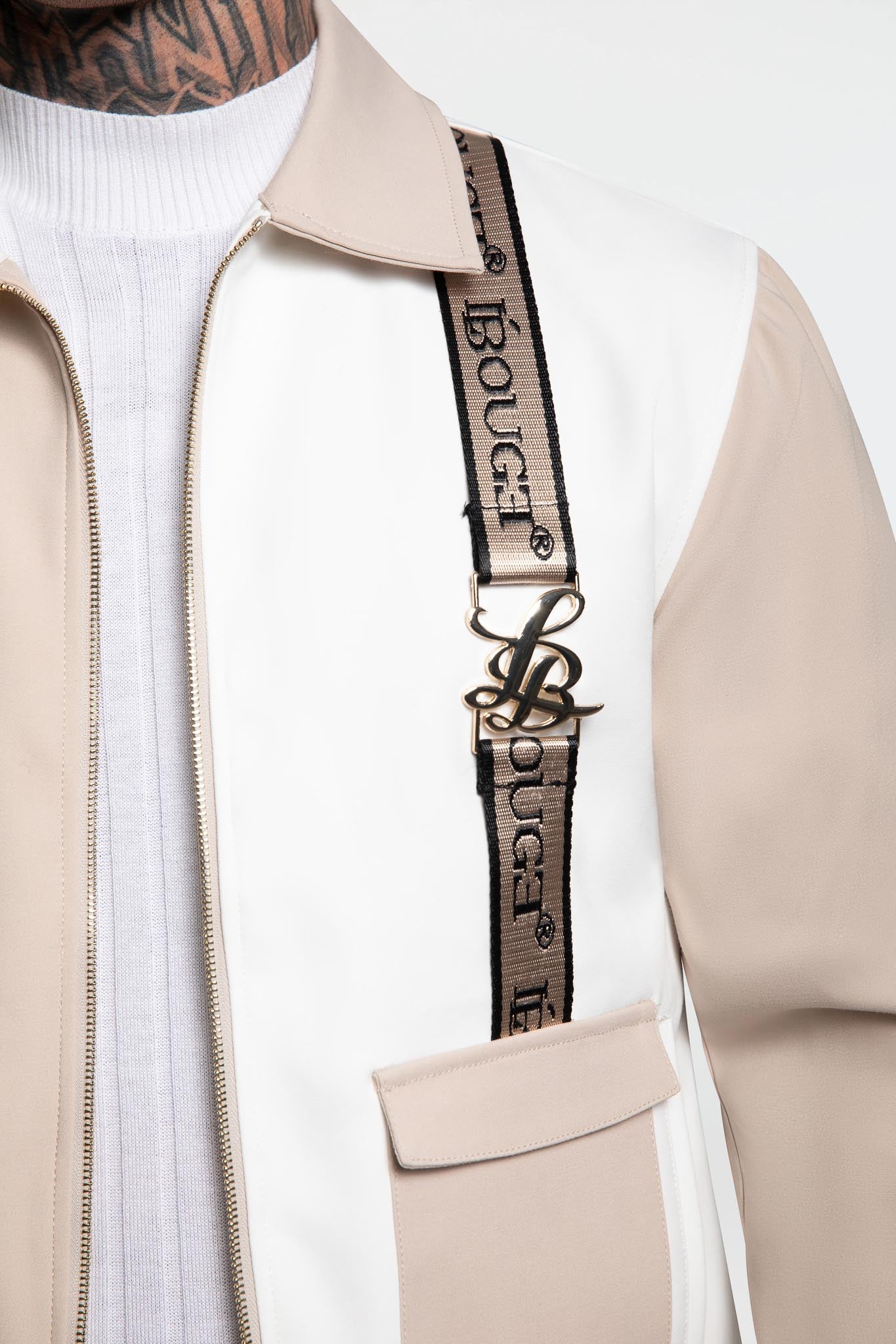 TWO TONE JACKET – CREAM / WHITE