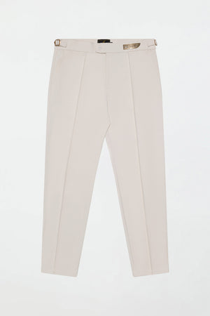 PINTUCK PANTS – ECRU
