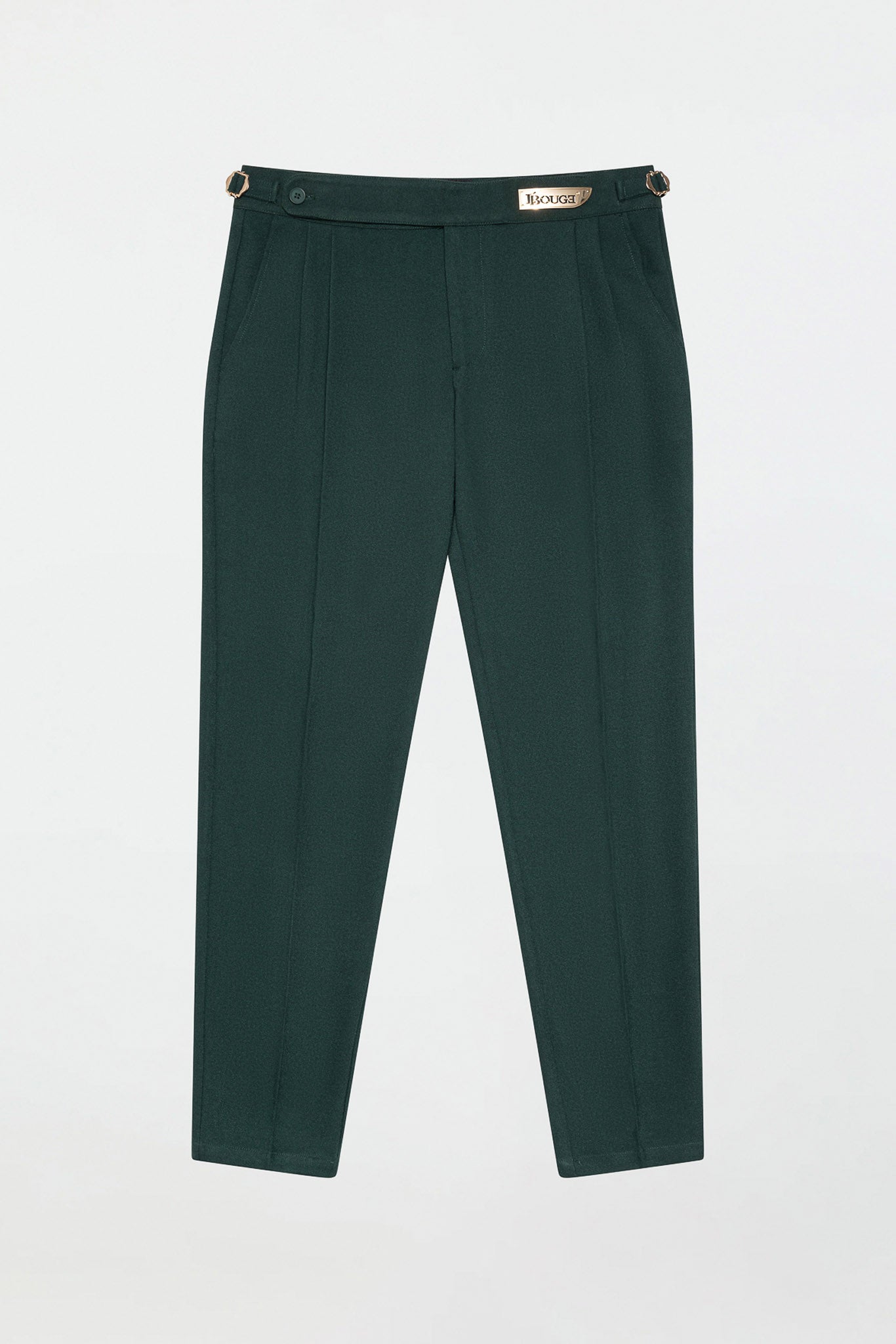 PLEATED PANTS – DARK GREEN