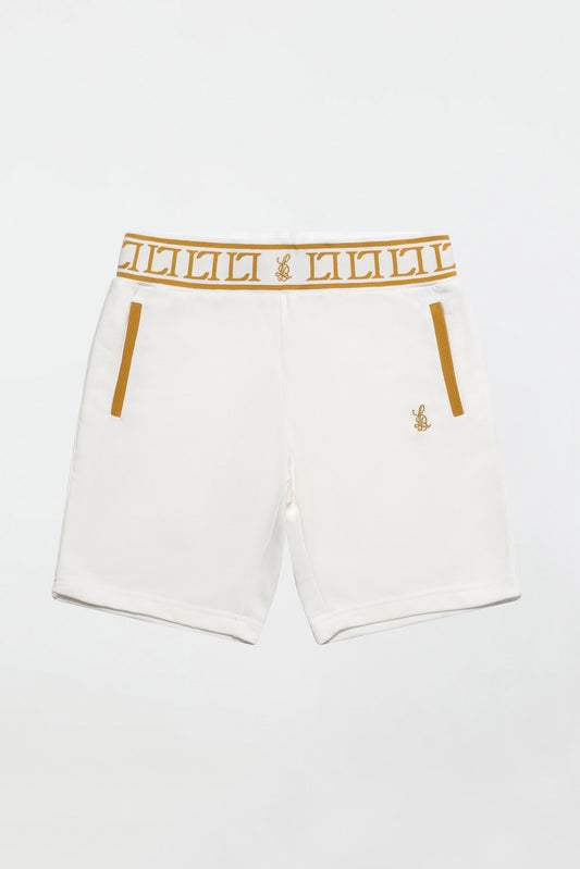 STRETCH COTTON SHORTS – OFF WHITE